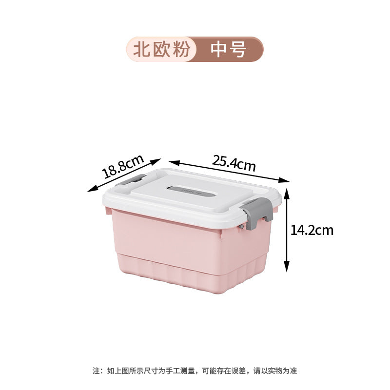 Storage Box Plastic Clothes Organizing Box Covered Portable Storage Box Extra Large Household Toys Snack Storage Box