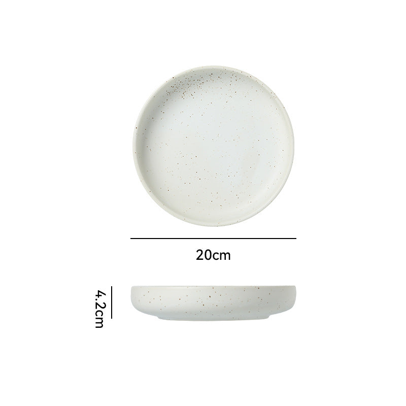 Japanese retro creative restaurant hotel rimmed ceramic western dinner plate deep plate steak plate classic stylish serving plate