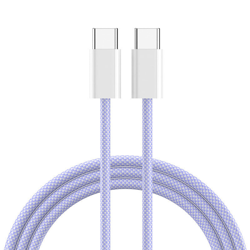 Colorful macaron braided pd60w charging cable, compatible with apple iphone 15 and iphone 16, apple fast charging data cable