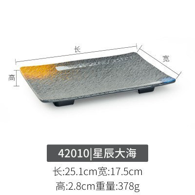 Melamine plate japanese plastic barbecue plate imitation porcelain round flat plate barbecue plate restaurant hot pot tableware dish plate commercial