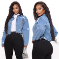 Processing personalized bao style denim outwear women's hot-selling new arrival   cut button denim short outwear