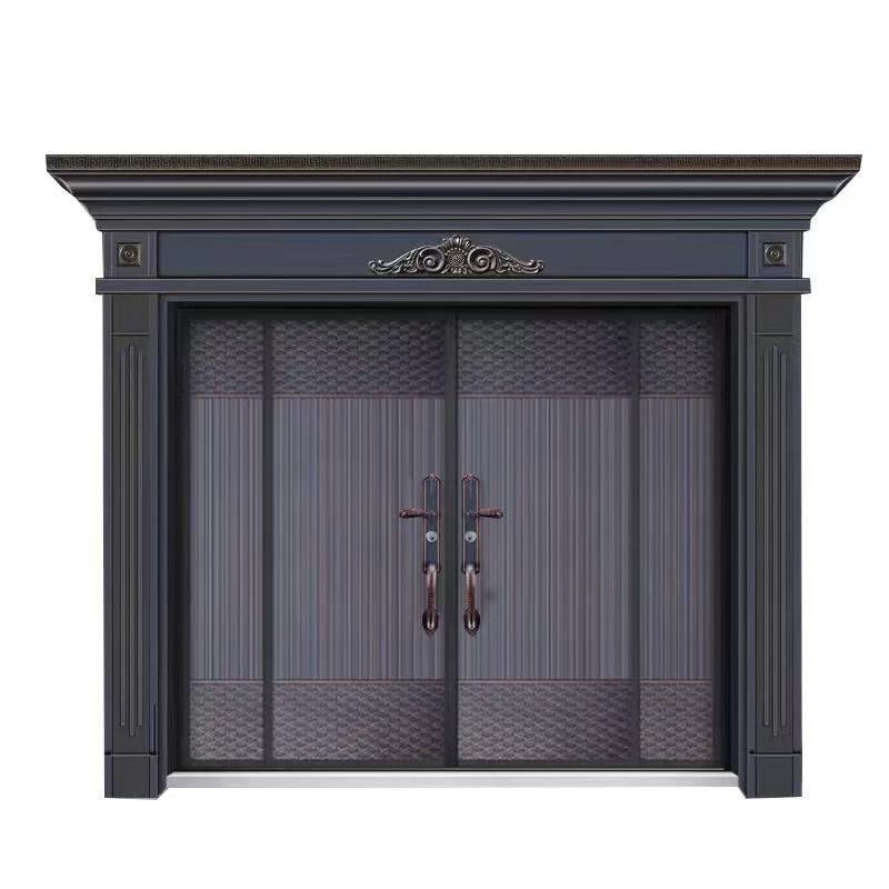 Rural self-built house imitation cast aluminum villa door entrance door zinc alloy double door anti-theft entrance door hall door