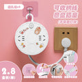 Multi-outlet power strip panel with storage, multi-port socket, home/dorm use, computer-safe, retractable extension cord