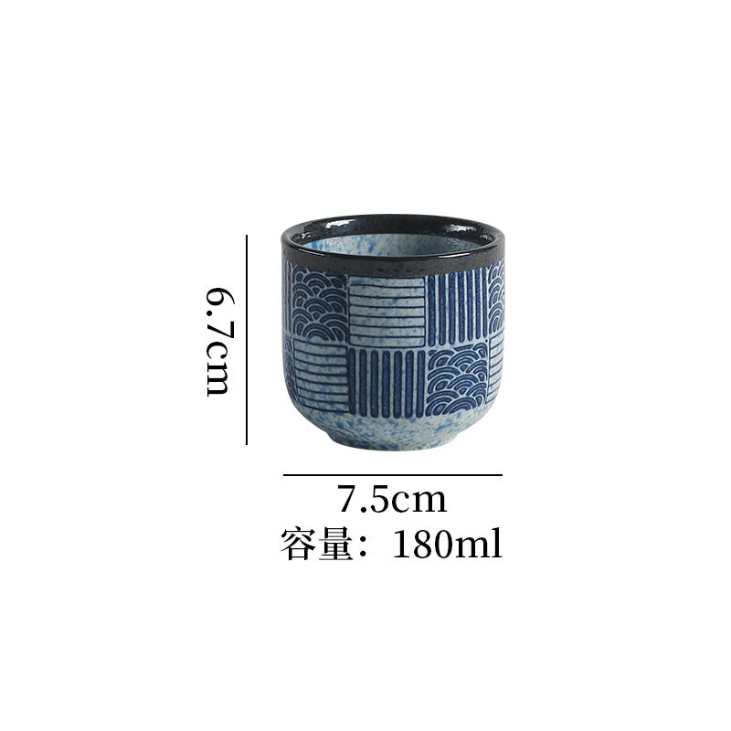 Japanese retro ceramic mug - perfect for office afternoon tea, milk, coffee, or cold beverages - ideal for restaurants and home use