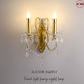 French crystal wall sconce - bedroom bedside, living room, hallway, entryway, study - european style crystal wall lamp