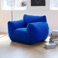 Italian normcore blue fat sofa designer sofa chair living room housestylish 3d fabric casual bread sofa