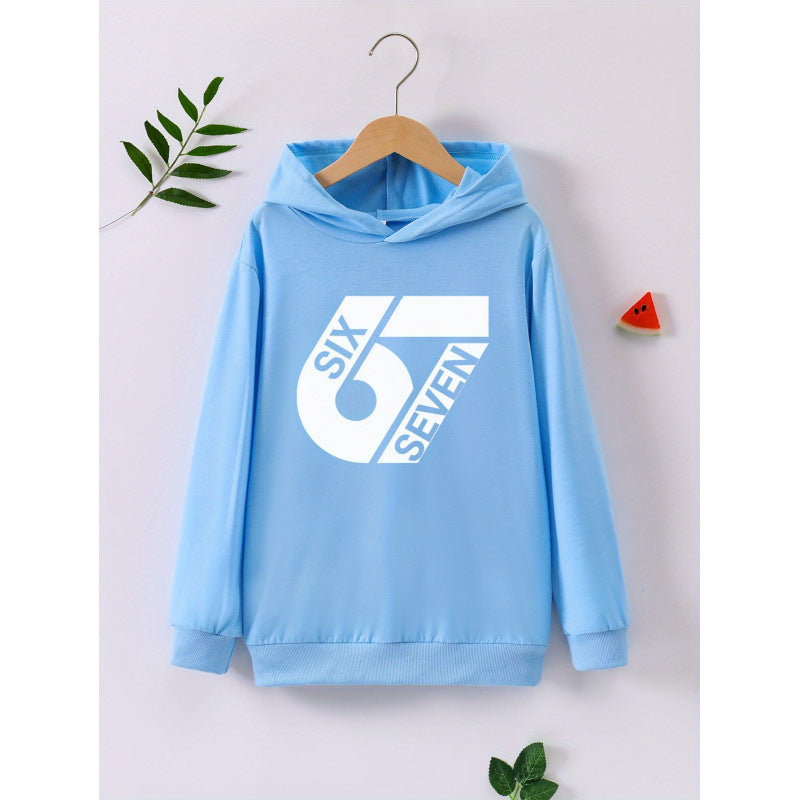 Boys and girls 3d printed hooded sweatshirt