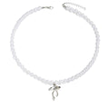 Bowknot pearl choker wholesale - european & american cross-border high-end necklace, light luxury niche pendant, clavicle chain, women's jewelry