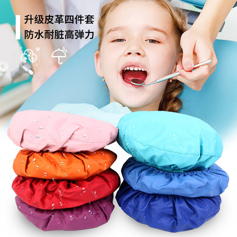 Dental tooth chair cover four-piece waterproof cover pu tooth chair cover dust seat cover protective cover oral material