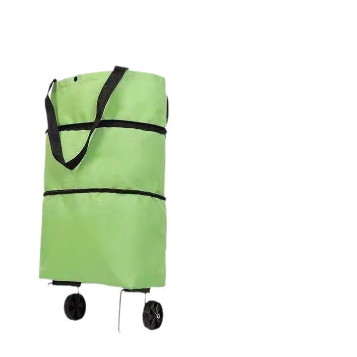 Shopping trolley Internet celebrity trolley folding portable wheels tote bag waterproof supermarket shopping trolley