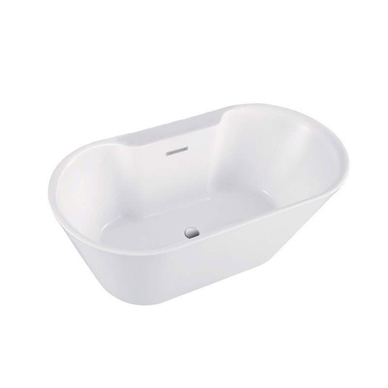 Sannora bathroom small apartment acrylic simple household oval adult single independent bathtub 1.5 meters