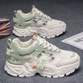 Men's shoes 2025 new winter mesh breathable hot-selling youth sports casual chunky sole trendy soft sole dad shoes