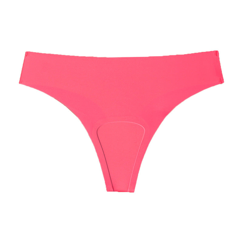 foreign trade ice silk seamless anti-embarrassment low-waist underwear sports yoga anti-embarrassment line underwear for women  new style