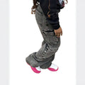 S391296 cross-border fashion denim pants for women - european & american style, casual high-waisted straight leg jeans