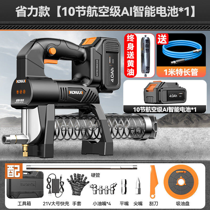 New arrival electric grease gun high pressure caterpillar manual automatic oil injector lithium battery excavator special oiling artifact