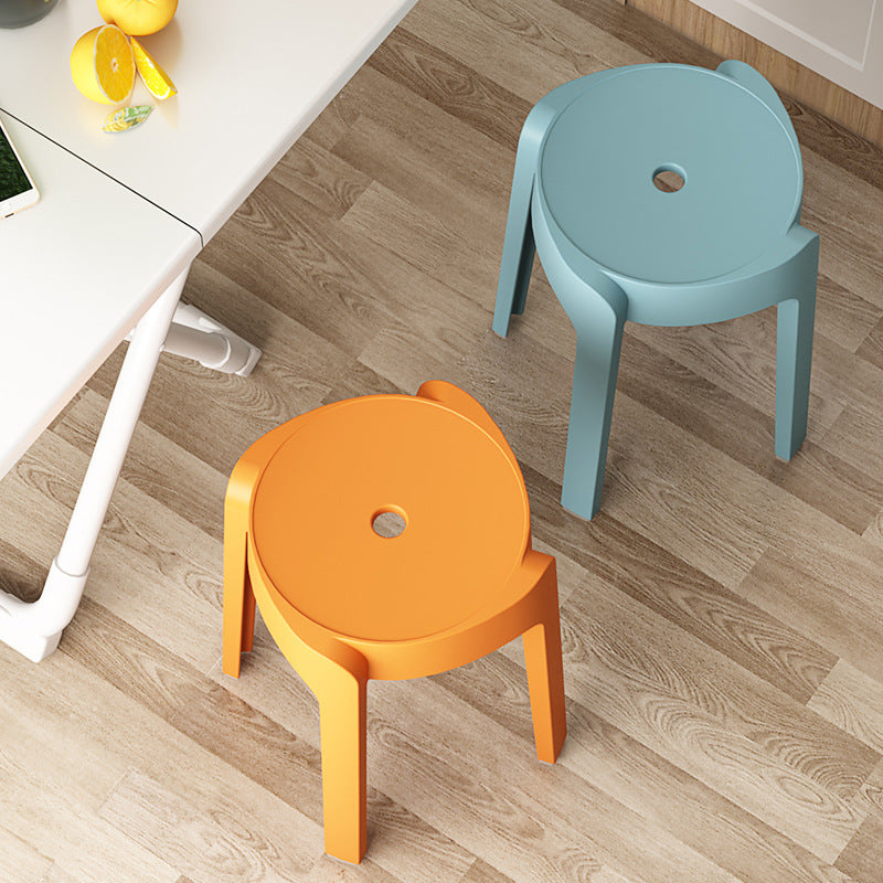 Scandinavian plastic chair thickenedfor home stool restaurant dining table chair casual desk study classy back chair bench