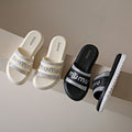 Women's summer new arrivals: unique chunky platform sequin slides - versatile indoor/outdoor non-slip thong sandals