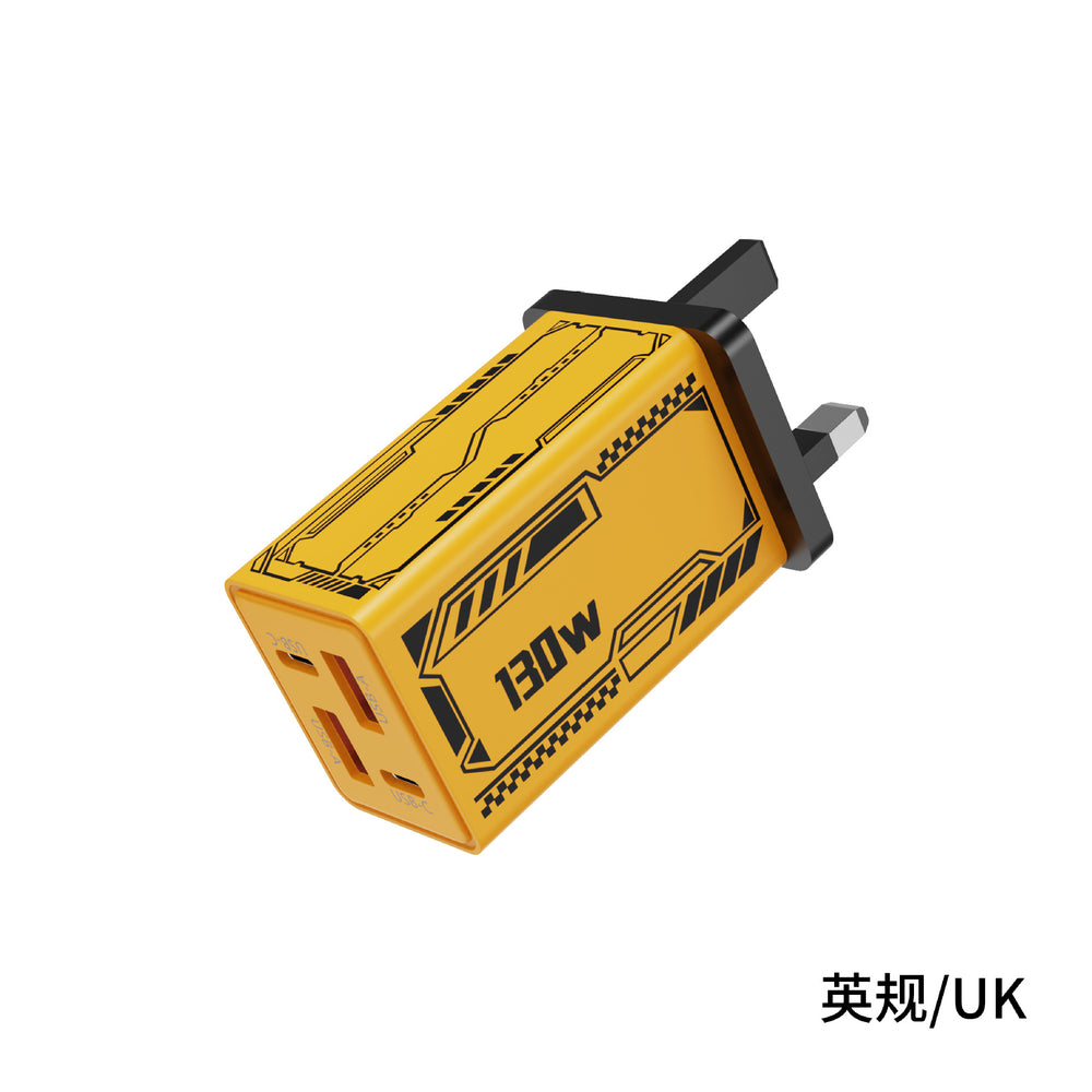 130w multi-port charger 2usb+2pd mecha plug suitable for apple huawei us standard european standard charger