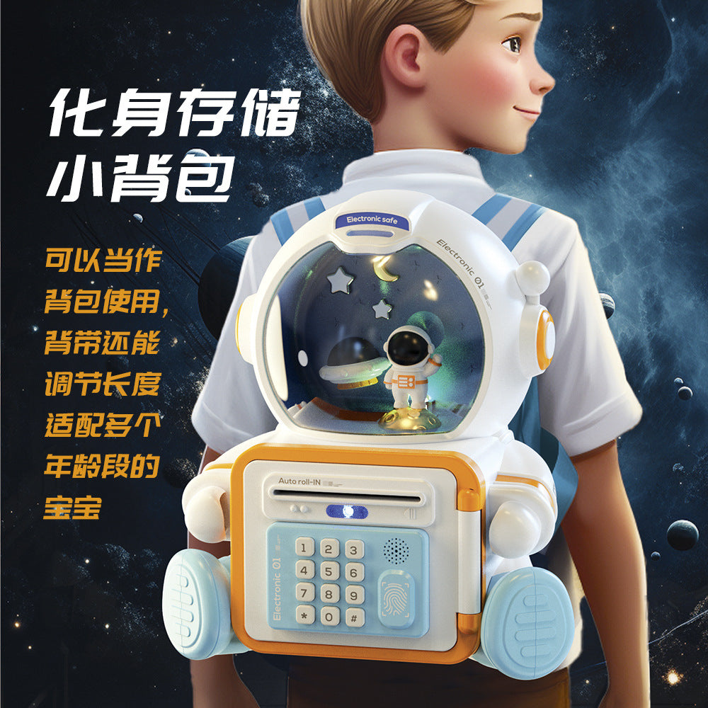 new astronaut savings bank - trending online, deposit & withdrawal, password-protected safe for boys & girls, kids' toy