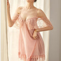 Pinse clothing pinse clothing wholesale sexy lingerie sexy temptation pajamas women's see-through mesh ruffles