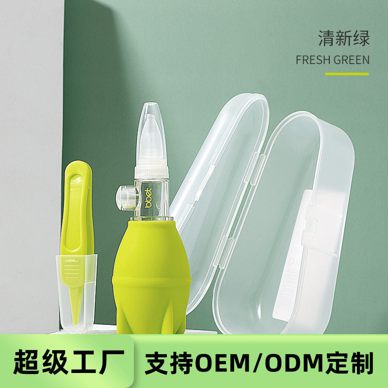 Baby nasal aspirator, baby booger cleaner, newborn nasal congestion relief, infant and toddler nasal suction device - customizable