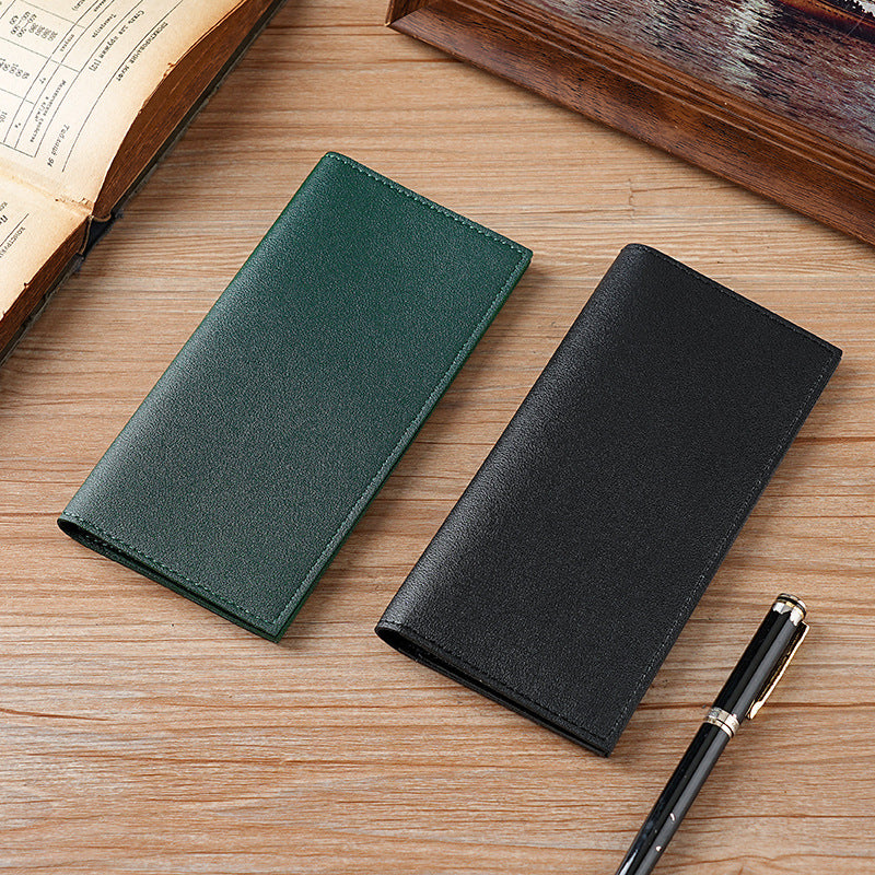 Popular fashion simple solid color wallet men's light and thin new long card bag multi-card position wallet card holder certificate
