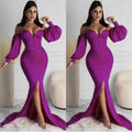 African women's corset bodycon floor-length sexy party dress evening gown - cross-border supply * includes clear straps