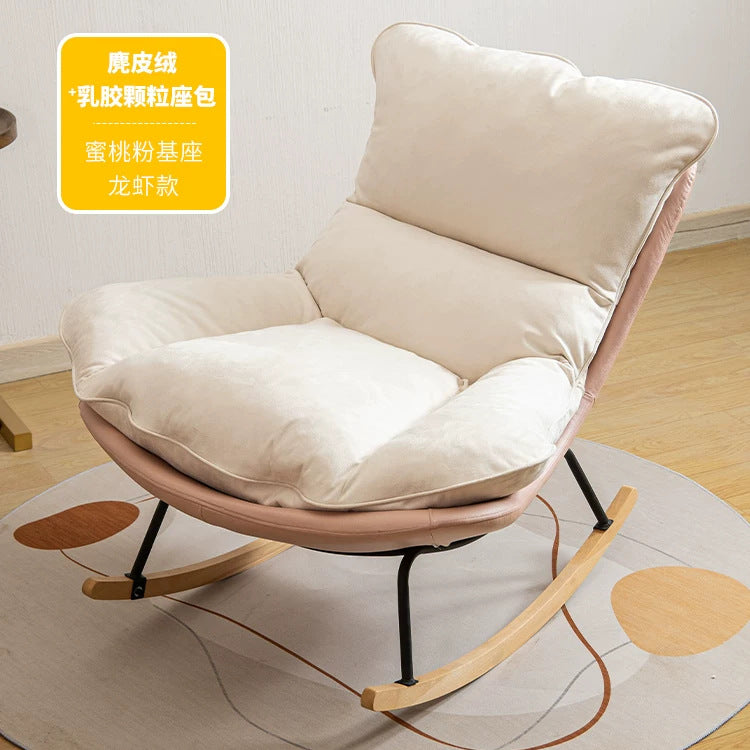 Lazy sofa single balcony lounge chair for homecasual living room accessible luxury leisure chair popular adult nap rocking chair