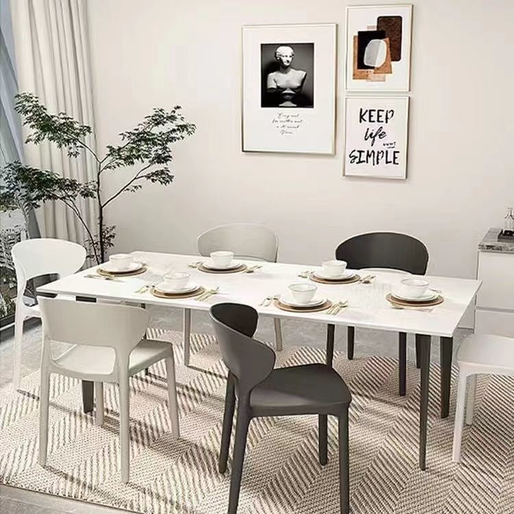 For home chair modern casual dining table and chair thickened plastic horn chair nato casual milk tea back chair negotiation chair