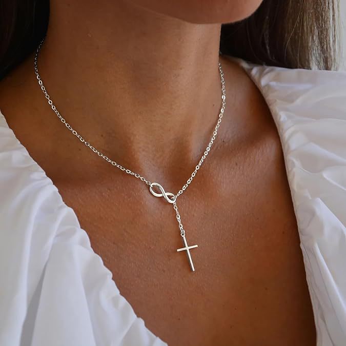 hot style casual digital 8-figure cross necklace jewelry fashion women's trendy hot clavicle chain