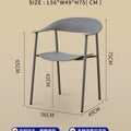 Dining chair - minimalist modern stackable backrest chair for home, nordic iron art armchair, cafe & bubble tea shop chair