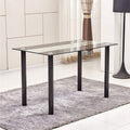 Export italian tempered glass dining table accessible luxuryfor homesmall apartment dining table rectangular dining table and chair combination