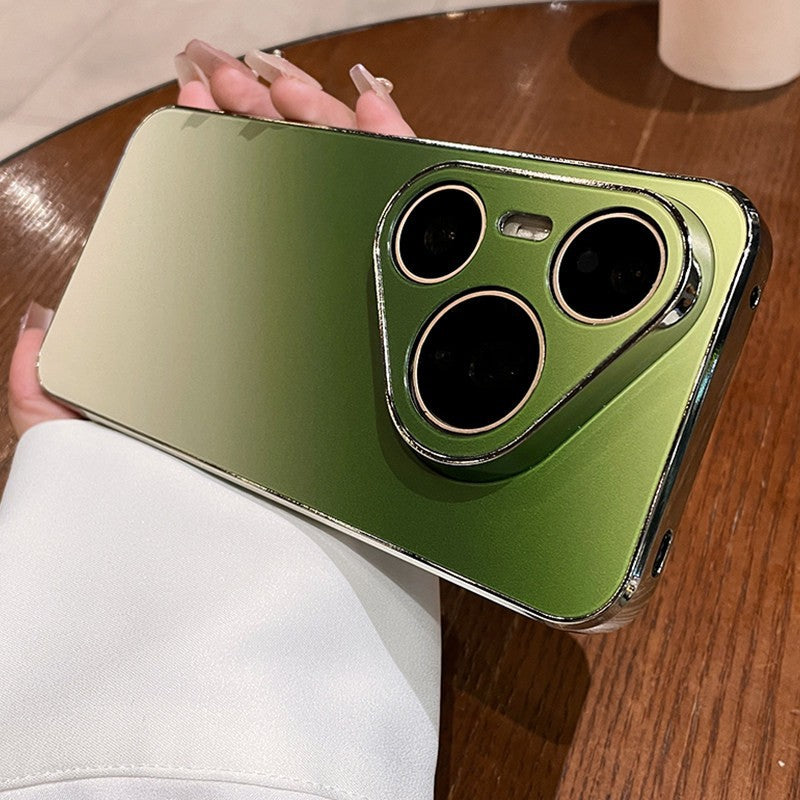 Suitable for huawei pura90promax gradient color mobile phone case, which instantly turns into a new orange sea frosted anti-fall protective case