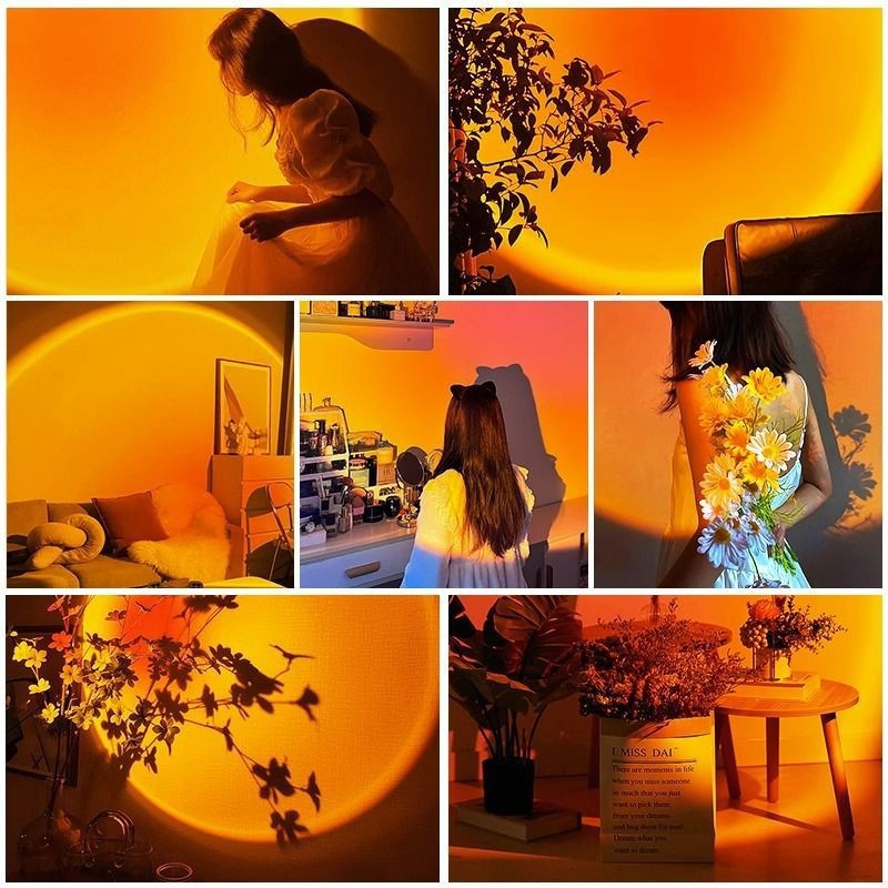hot model non-setting sunset atmosphere aisle spotlight living room home background wall entrance small hill embedded