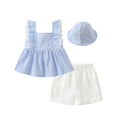 Children's summer  new arrivals: high-quality, stylish kids' outfit sets - three-piece sleeveless toddler sets wholesale