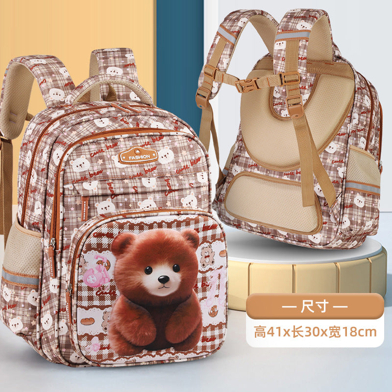 New arrival cartoon 3d elastic fabric large capacity primary school student schoolbag stereo burden reduction spine protection lightweight backpack