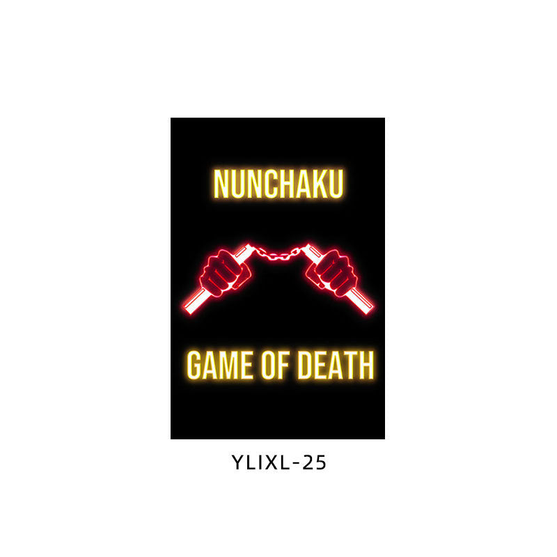 Bruce Lee poster decorative painting martial arts boxing gym taekwondo sanda inspirational gym hanging painting bedroom study mural