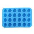 Silicone mini 24-cavity cake mold, perforated round muffin cup baking pan, diy jelly making baking tool