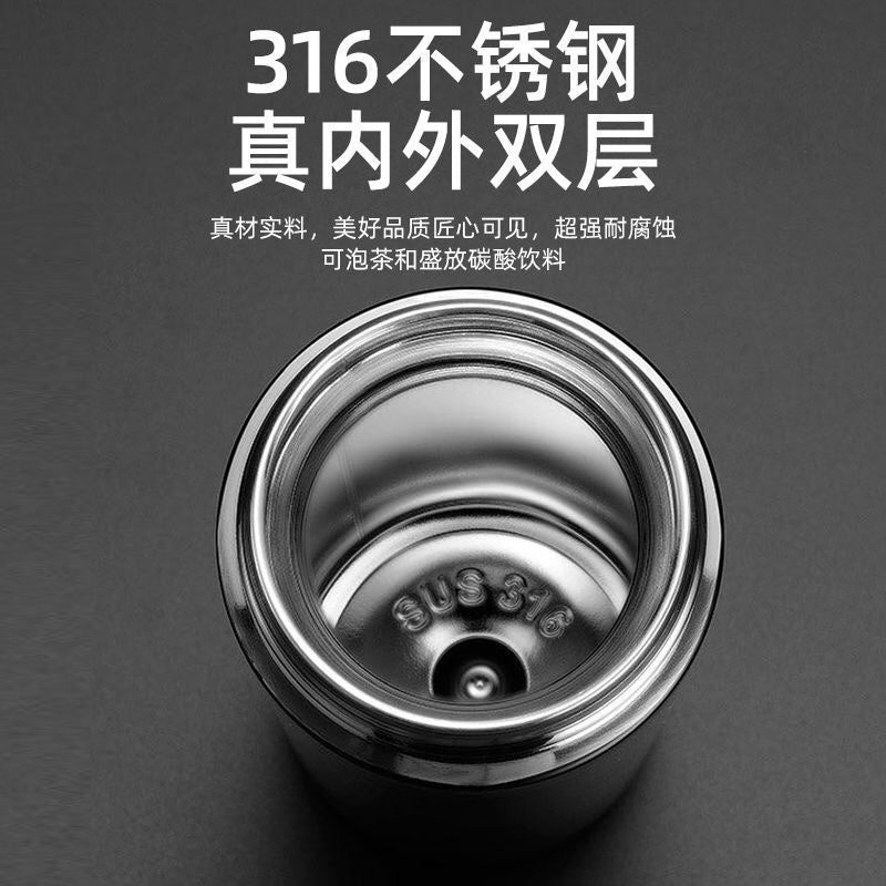 316 stainless steel insulated tumbler - unisex, straight body design, perfect for home, business gifts, and portable use in cars. available in stock from the manufacturer
