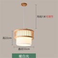 Nordic solid wood pendant light - restaurant, dining, hotel private room, noodle shop hanging lamp - japanese style master bedroom lighting fixture