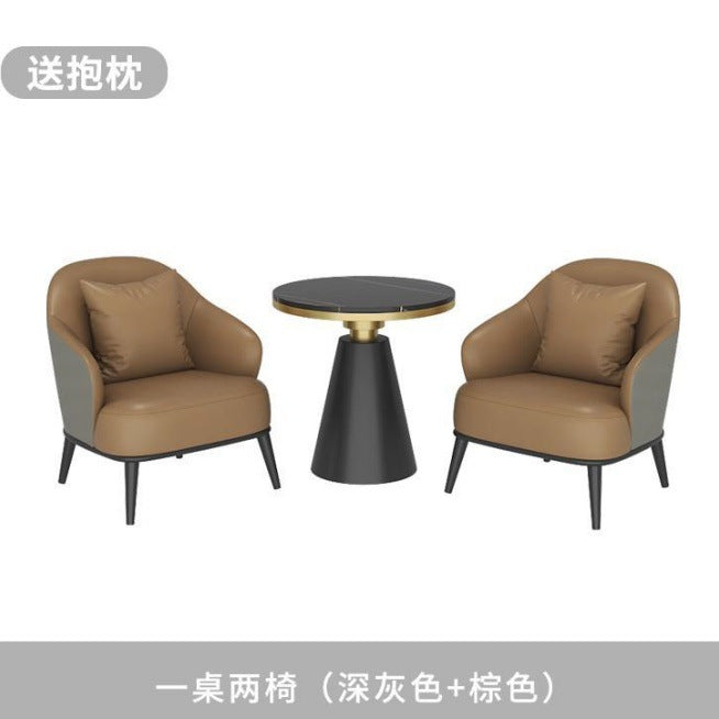 Reception table and chair combination sales office accessible luxury hotel balcony casualcasual beauty salon sofa single person negotiation meeting