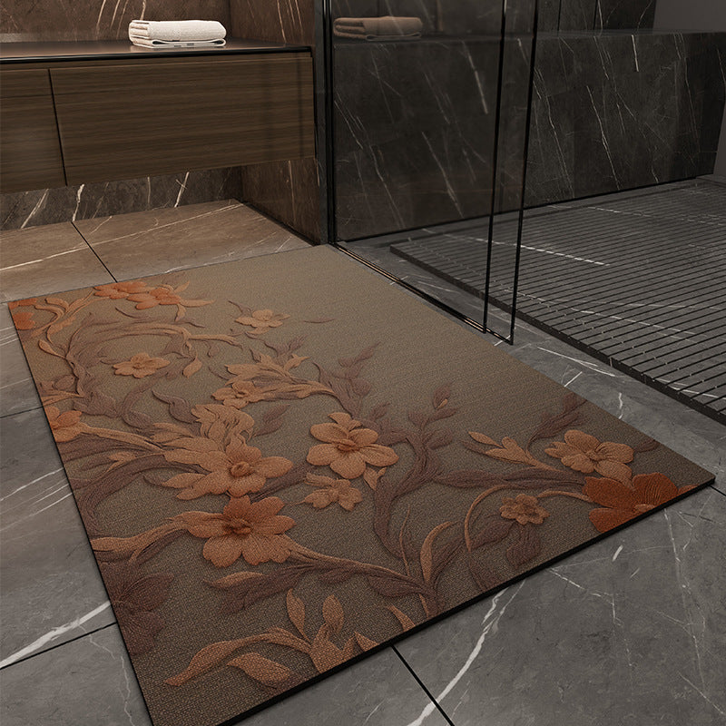 Bathroom absorbent floor mat soft diatom mud non-slip bathroom toilet for home bathroom door quick-drying door mat