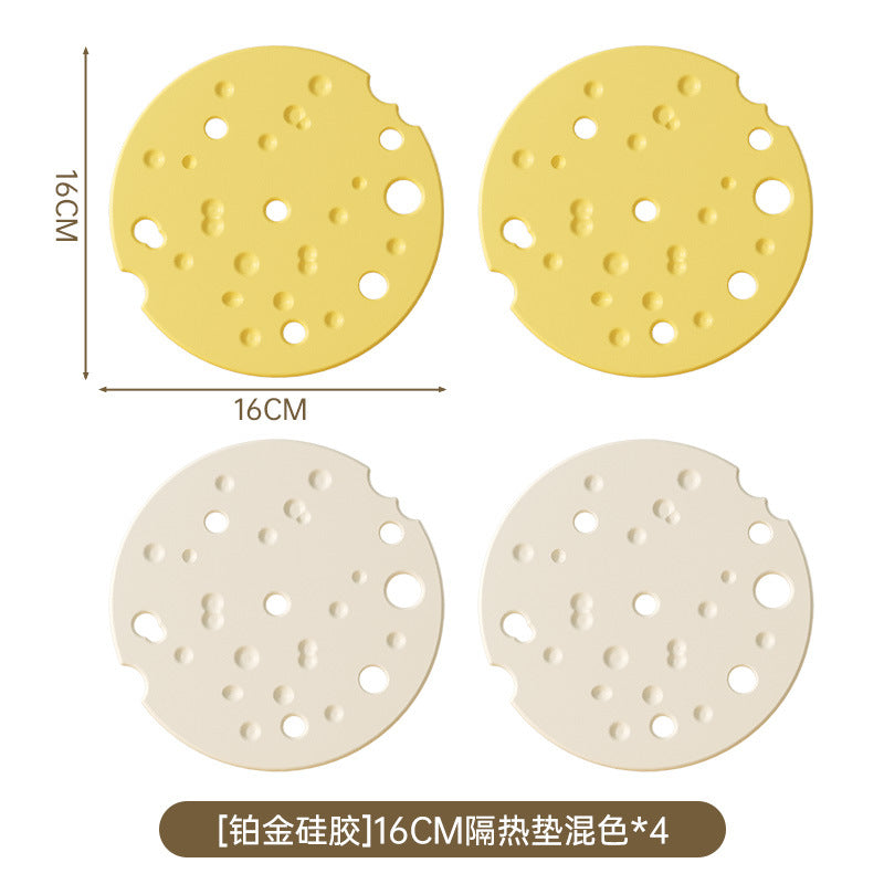 Silicone insulated placemat - cream style table protector, bowl mat, plate & pot holder, premium coaster, high-temperature resistant placemat