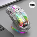 Dazzling silver fox xyh20pro wireless bluetooth tri-mode transparent gaming mouse with charging dock and screen – cross-border rechargeable