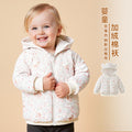 Kids' outerwear  new collection: baby winter padded coat, warm hooded children's jacket, floral christmas reindeer design