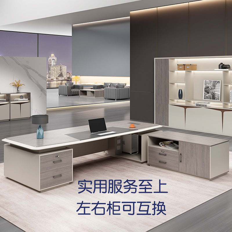 Boss table President table and chair combination simple high-end atmosphere manager office desk chair supervisor