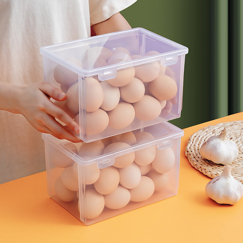 Kitchen Refrigerator Storage Box Food Grade Transparent Egg Storage Box Fruit and Vegetable Fruit Fresh-keeping Box Dumpling Freezing Box