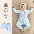 Baby clothes autumn winter quilted heattech clothing suit high waist belly protection baby autumn clothes long underwear close-fitting bottoms
