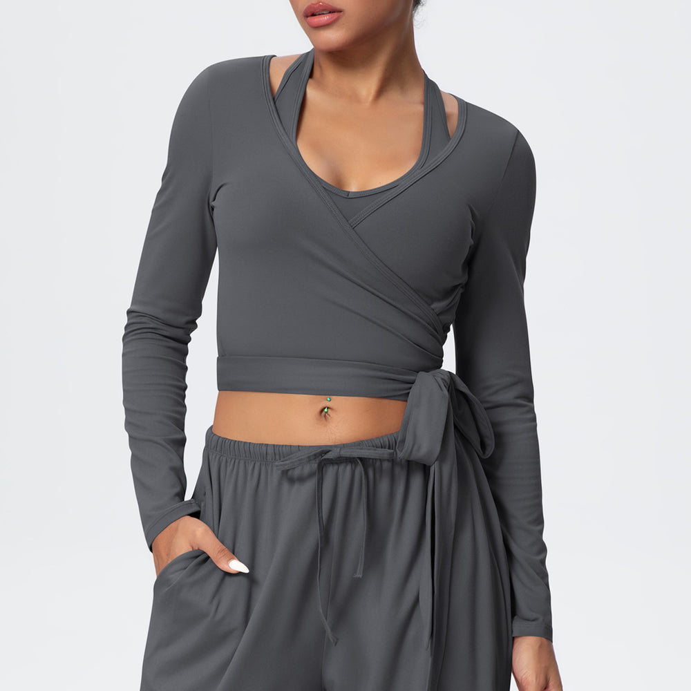 New arrival: solid color brushed microfiber breathable high-stretch yoga set - 3-piece workout outfit for running, fitness, and yoga