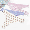 new arrival low-waist ice silk printing underwear women's nylon breathable quick-drying seamless women's briefs thin section